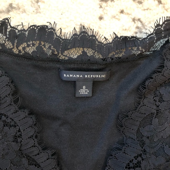 Banana Republic Black Lace and Knit party dress size 6 - Picture 3 of 8